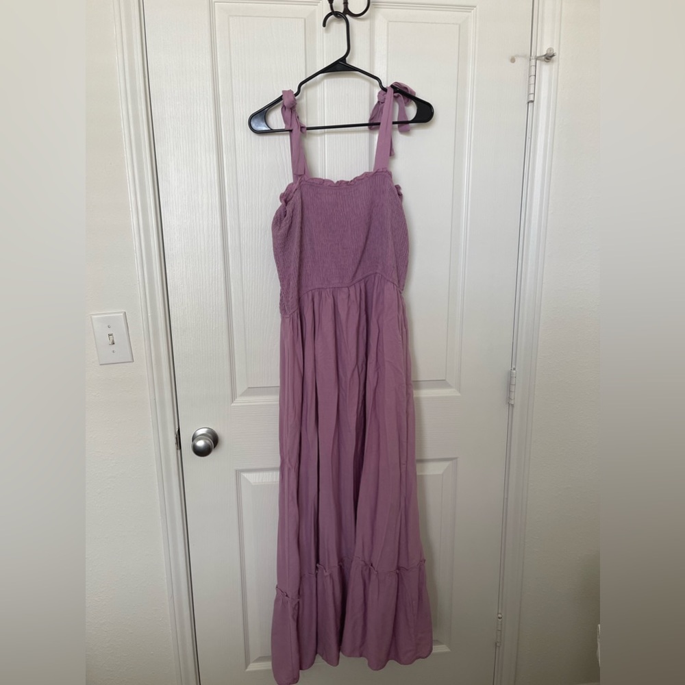 Long, lavender, summer time dress